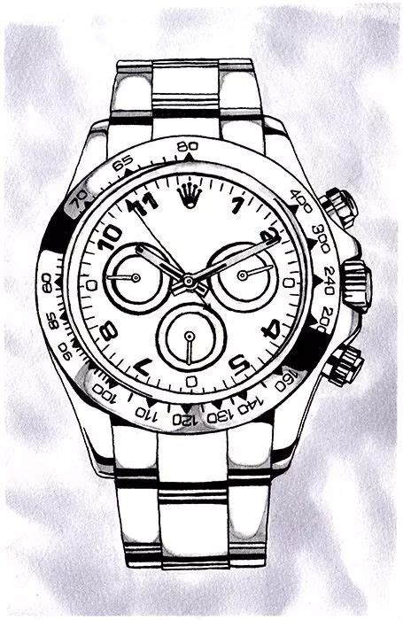 rolex watch drawing.